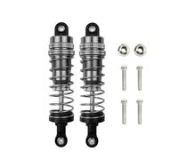 Piezas Amortiguador RC Compatible Con WLtoy 144001 1316 1/14 RC Crawler Camión Curso Corto Coche Mejora Pieza 2 Piezas Aluminio Llenado De Aceite Amortiguador Metálico(Gray)