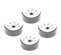 Piezas Automóviles RC Buje Ruedas 4 Uds. Metal 8 Radios 1,9 Pulgadas para Traxxas para TRX4 para Defender para SCX10 D90 para Wrangler 1/10 Reemplazos Piezas Coche RC(White)