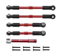 Piezas Automóviles RC para ARRMA para Gorgon para VORTEKS para Fury Mega 550 para Quake 1/10 RC Coche Tensores Metal Camber Enlaces Toe Set Varillaje Piezas Mejora(Red)