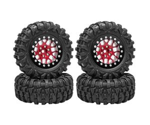 Piezas Automóviles RC para Ascent18 para Scx24 para Trx4m 1/24 1/18 RC Coche Ruedas Beadlock Aluminio Y Barro para Neumáticos Terreno Set Actualización Modificar Piezas Decoración