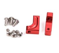 Piezas Automóviles RC Para Axial Para SCX10 90047 Para Wrangler 1/10 2 Piezas De Soporte Montaje De Servo De Aleación De Aluminio Decoración RC Rock Crawler Coche Camión Piezas De Repuesto(Red)