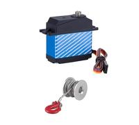 Piezas Automóviles RC Para Axial Para SCX10 D90 Para TRX4 Para Capra 1/10 RC Cabrestante Servicio Camión Rescate Grúa Brazo Bricolaje Sobre Orugas Para LCG Chasis(Blue Servo Winch)