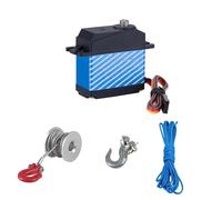 Piezas Automóviles RC Para Axial Para SCX10 D90 Para TRX4 Para Capra 1/10 RC Cabrestante Servicio Camión Rescate Grúa Brazo Bricolaje Sobre Orugas Para LCG Chasis(P Servo Winch Rope)