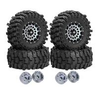 Piezas Automóviles RC para Axial RR10 90048 90018 90053 para Wraith 1/10 RC Car 2,6 ''Ruedas Beadlock Y Neumáticos sobre Orugas Insertos De Doble Nivel Piezas Mejora(Gray)
