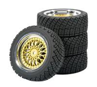 Piezas Automóviles RC para Tamiya para TT01 para TT02 para Kyosho para Sakura D3 para Traxxas 4Tec 2.0 1/10-1/14 RC Neumáticos Coche Rueda 12mm Llantas Plástico Hexagonales Mejora(Yellow)