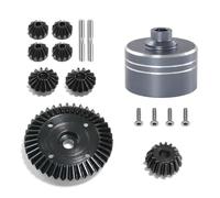 Piezas Automóviles RC para Tamiya para XV02 para TT02 para TT02B 1/10 RC Coche Diferencial Acero Dientes Shell Engranaje Biselado Kit Piezas Mejora(Gray)