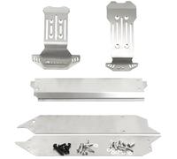 Piezas Automóviles RC Para Traxxas 1/10 Para Maxx V2.0 W Para Widemaxx Para Monster Truck 89086-4 Protector Placa Protectora De Chasis Delantero Y Trasero De Metal Piezas De Coche RC 5 Piezas
