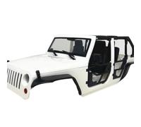 Piezas Automóviles RC Para TRX4 Para Axial Para SCX10 90046 1/10 RC Crawler Para Wrangler Body Shell 313 Mm 12,3 "Base De Ejes Tubería Accesorios De Modificación De Media Puerta(White)
