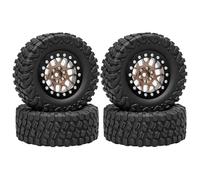 Piezas Automóviles RC para TRX4M para SCX24 1/18 1/24 Coche Trepador Control Remoto 1,3 Pulgadas Neumático Blando Barro Beadlock Rueda Piezas Llanta Reparación Actualización(Chocolate)