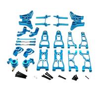 Piezas Automóviles RC Para UD1201 UD1202 Para Pro 1/12 RC Piezas De Mejora De Coche Accesorios Taza De Dirección De Metal Brazo De Suspensión Delantera Y Trasera Kit De Enlace Torre De Choque(Blue)