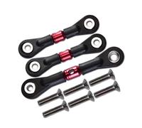 Piezas Barra RC Para Tamiya Para TT02 TT02T Para TT01 TT01E TT01D Metal Plus Plástico Ajustable - Longitud De Varillaje De Dirección Piezas Y Accesorios De Reemplazo Para Autos RC(Red)