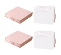 Piezas Caja De Regalo De Joyería Rosa, 2 Piezas Bolsas De Regalo Blancas, Joyería, Collar Simple Y De Moda, Caja De Almacenamiento Pequeña De Clase Multifuncional, Caja De Regalo De Joyería