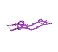 Piezas Chasis RC para SCX10 1/10 RC Crawler para Capra Axle Rigs Comp Builds CNC Aluminio para LCG para Chasis Rieles Caja de Cambios Conjunto Soportes(Purple with 4 IN 1)