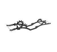 Piezas Chasis RC para SCX10 1/10 RC Crawler para Capra Axle Rigs Comp Builds CNC Aluminio para LCG para Chasis Rieles Caja de Cambios Conjunto Soportes(Black with 4 IN 1)