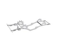 Piezas Chasis RC para SCX10 1/10 RC Crawler para Capra Axle Rigs Comp Builds CNC Aluminio para LCG para Chasis Rieles Caja de Cambios Conjunto Soportes(Silver with 4 IN 1)