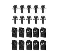 Piezas clips de tornillos Pernos De Carrocería, Clips Tuerca En U Cubierta Del Motor M6 Protector La Bandeja Inferior Parachoques Revestimiento Guardabarros Retenedor(20pcs Mixed)