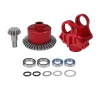 Piezas Coche RC Compatible con ARRMA 1/10 para Kraton para Senton para Big 1/8 para Typhon RC De Automóviles Caja De Diferencial De Metal Yugo Principal Engranaje Principal 37T 13T(Red)