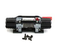 Piezas Coche RC Compatible con Axial para SCX10 para Traxxas para TRX4 D90 para Redcat YK4082 1/8 1/10 Piezas De Coche Trepador Control Remoto RC De Doble Motor Cabrestante Simulado De Metal(Black)