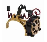 Piezas Coche RC Compatible con Axial SCX10 para Traxxas TRX4 para Tamiya 1/8 1/10 RC Car 540 550 3650 3660 Ventilador De Enfriamiento del Disipador De Calor del Motor con Sensor Térmico(Yellow)