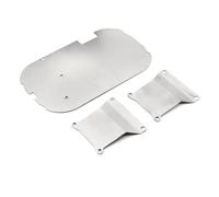Piezas Coche RC Compatible con Tamiya para TT01 1/10 RC Actualizaciones De Coche Accesorios Piezas De Acero Inoxidable para Chasis Armadura Caja Cambios Protector Placa De Deslizamiento