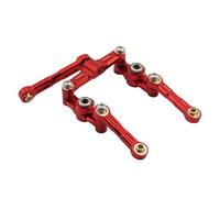 Piezas Coche RC Compatible con Tamiya TT02 TT-02 TT-02D 1/10 RC Drift Car Piezas De Aleación De Aluminio Cojinete De Bolas Manivela Conjunto De Dirección Juego De Enlaces(Red)