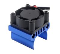 Piezas Coche RC Compatible con TRAXXAS para TRX4 TRX4-M para Axial Scx24 1/18 RC Crawler Car Piezas De Actualización Accesorios 180 Ventilador De Enfriamiento del Motor Disipador De Calor(Blue)