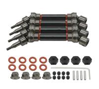 Piezas Coche Rc Para Arrma 3s Para Mega Para Granite Para Vorteks Para Senton Para Big Rock Para Typhon 1/10 ARAC4041 AR310780 Juego Eje Transmisión Delantero Trasero Coche RC Accesorios(Black)