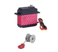 Piezas Coche Rc Para Axial Para SCX10 D90 Para TRX4 Para Capra 1/10 RC Cabrestante Servicio Camión Rescate Grúa Brazo Auxilio Herramienta Bricolaje Sobre Orugas Para LCG Chasis(Red Servo Winch)