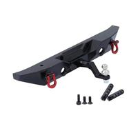 Piezas Coche RC para MN128 1/12 Parachoques Trasero Delantero Metal con Gancho Remolque Agujero Cabrestante Coche Trepador Control Remoto Mejoras Accesorios Componentes(Black,Rear)
