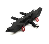 Piezas Coche RC para Traxxas para Defender para Bronco para Trx4 para SCX10 II 90046 1/10 Parachoques Trasero Aleación Aluminio Metal con Enganche De Remolque RC Crawler Car(Black)