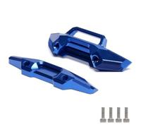 Piezas Coche RC para Traxxas para MAXX 4S 89076-4 89086-4 8935 8936 1/10 Parachoques Delantero Trasero Aluminio Piezas Coche RC Accesorios Actualizaciones Componentes(Blue,1set)