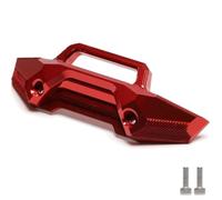 Piezas Coche RC para Traxxas para MAXX 4S 89076-4 89086-4 8935 8936 1/10 Parachoques Delantero Trasero Aluminio Piezas Coche RC Accesorios Actualizaciones Componentes(Red,Front)