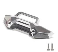 Piezas Coche RC para Traxxas para MAXX 4S 89076-4 89086-4 8935 8936 1/10 Parachoques Delantero Trasero Aluminio Piezas Coche RC Accesorios Actualizaciones Componentes(Silver,Front)