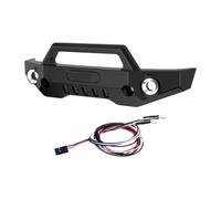 Piezas Coche RC para Traxxas para Mini para Maxx Parachoques Delantero Aleación Metal con Luz RC Piezas Coche Actualizaciones Accesorios Reemplazos Modificaciones(Black)