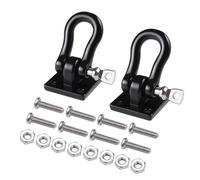 Piezas Coche Rc Para Traxxas Para TRX4 Para Axial Para SCX10 D90 Gen8 RC Crawler Car Parts 1/10 Hebilla Remolque Metal Ganchos De Remolque Grilletes De Remolque De Escalada Decoración(Black,Size 2pcs)