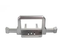 Piezas Coche Rc Para Traxxas Para TRX4 Para Defender 1/10 82056-4 RC Crawler Car Parts Parachoques Delantero Y Trasero Metal Con Base Montaje Cabrestante Accesorios Decoración(Silver,Front)