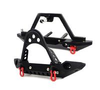 Piezas Coche RC para TRX4 para Axial para SCX10 90046 1/10 RC Vehículo De Orugas Metal para Stinger Parachoques Delantero Parachoques Trasero Cabrestante Eléctrico Soporte De Rueda De Repuesto(Black)