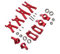 Piezas Coche RC para WLtoys 1/18 184011 A949 A959 A969 A979 K929 Base Brazo Oscilante Delantero Trasero Metal Soporte Buje C Cojinete Copa Dirección Accesorios Coche RC(Blue,Set)