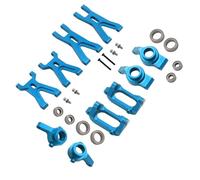 Piezas Coche RC para WLtoys 1/18 184011 A949 A959 A969 A979 K929 Base Brazo Oscilante Delantero Trasero Metal Soporte Buje C Cojinete Copa Dirección Accesorios Coche RC(Red,Set)