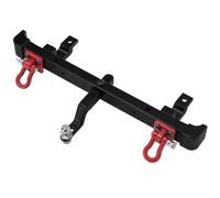 Piezas Coche RC Parachoques Delantero Trasero con Gancho Remolque Aleación Aluminio para MN82 LC79 1/12 Barras Protectoras Actualización Coche RC Accesorio(Black,Rear)