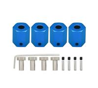 Piezas Coche Teledirigido Para ARRMA 3s Para Vorteks Para Senton Para Granite Big Para Rock Para Typhon Aleación 1/10 4 Piezas Para Cubo Hexagonal Rueda Alargada 12 Mm 12x16 Coche RC(2Blue)