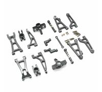 Piezas Coche Teledirigido Para MJX Para Hyper Go 16207 16208 16209 16210 H16H Juego Barras Dirección Metálicas Cazoletas Basculantes Piezas Repuesto Coches RC(Gray)