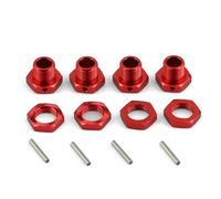 Piezas Coches RC Para Arrma Para Infraction Para Limitless Para Felony 6S Para Typhon 6S 1/7 1/8 Metal Para Cubo Hexagonal De Rueda 17Mm Con Tuerca Coche RC Piezas De Mejora(Red)