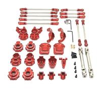 Piezas Coches RC Para HB R1001 R1002 R100 1/10 Eje Trasero Delantero Dirección Tirador Copa C Para Varilla De Asiento Componentes De Fijación Ejes De Transmisión RC Crawler 4WD(Red)