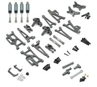 Piezas Coches RC Para MJX 14209 14210 1/14 Metal Soporte Para Cubo Varillaje La Copa Dirección Superior Inferior Basculante Amortiguador Brazo Oscilante Piezas Mejora Coche RC(Titanium)