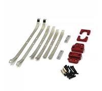 Piezas Coches RC Para MN Para MN82 LC79 1/12 Metal Fijaciones Del Eje Trasero Para Muelles Para Ballestas Repuestos Para Mejoras De Coches De Control Remoto(Red)