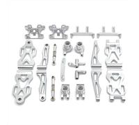 Piezas Coches RC Para SCY Para JJRC 16101 16102 16103 16104 16106 16201 1/16 RC Car Piezas De Actualización De Metal Y Kit Vulnerable(Silver)