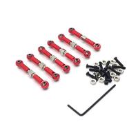 Piezas Coches RC Pour Wltoys 184011 A949 A959 A969 A979 K929 1/18 Métal Tirette De Traction De Servo Avant Et Arrière Voiture RC Pièces De Rechange Pour Mise À Niveau(Red)
