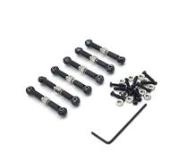 Piezas Coches RC Pour Wltoys 184011 A949 A959 A969 A979 K929 1/18 Métal Tirette De Traction De Servo Avant Et Arrière Voiture RC Pièces De Rechange Pour Mise À Niveau(Black)