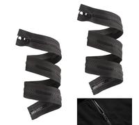 Piezas Cremallera Negra de 80 cm, Cremallera Separadora de Plástico con Cursor de Aleación de Zinc, para Chaquetas, Bolsos, Carpa, Fundas de Cojín, Ropa, Costura y DIY